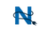 A blue letter N with a cable around it